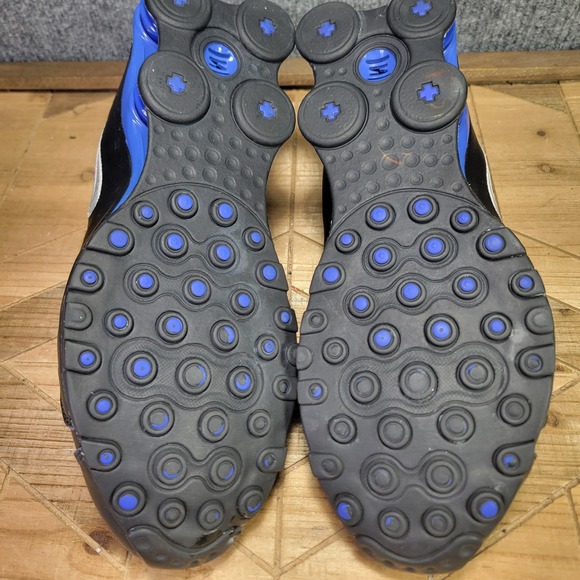 Nike ID Shox Mens 10 Wide 616118-981‎ Black Racer Blue Retro Nike Shoes Custom main image 7